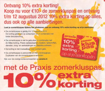 Praxis zomerkluspas