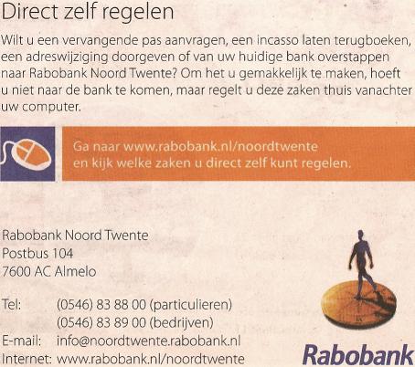Rabobank advertentie