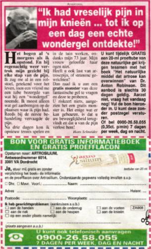 Artrosilium advertentie