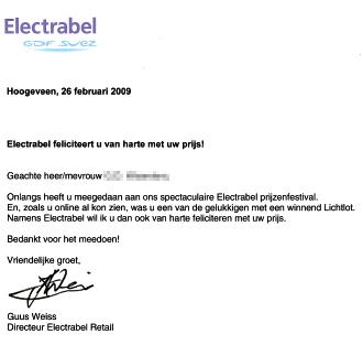 Lichtlotprijs