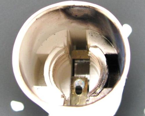 Verbrande fitting