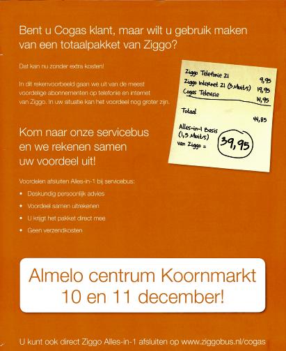 Ziggo-folder 8 december 2009