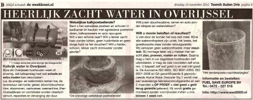 Fuel Save - 'Heerlijk zacht water'