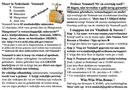 Achterzijde reclamekaartje